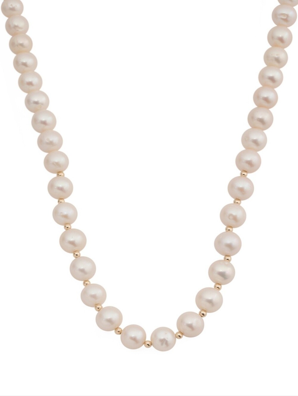 GEORG K | 14K Gold Freshwater Pearl Beaded Necklace